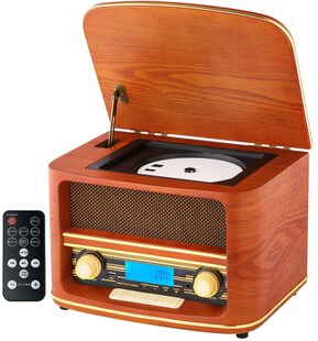 Cyberlux Retro Nostalgie Holz Radio CD/MP3 USB Player Nostalgieradio 