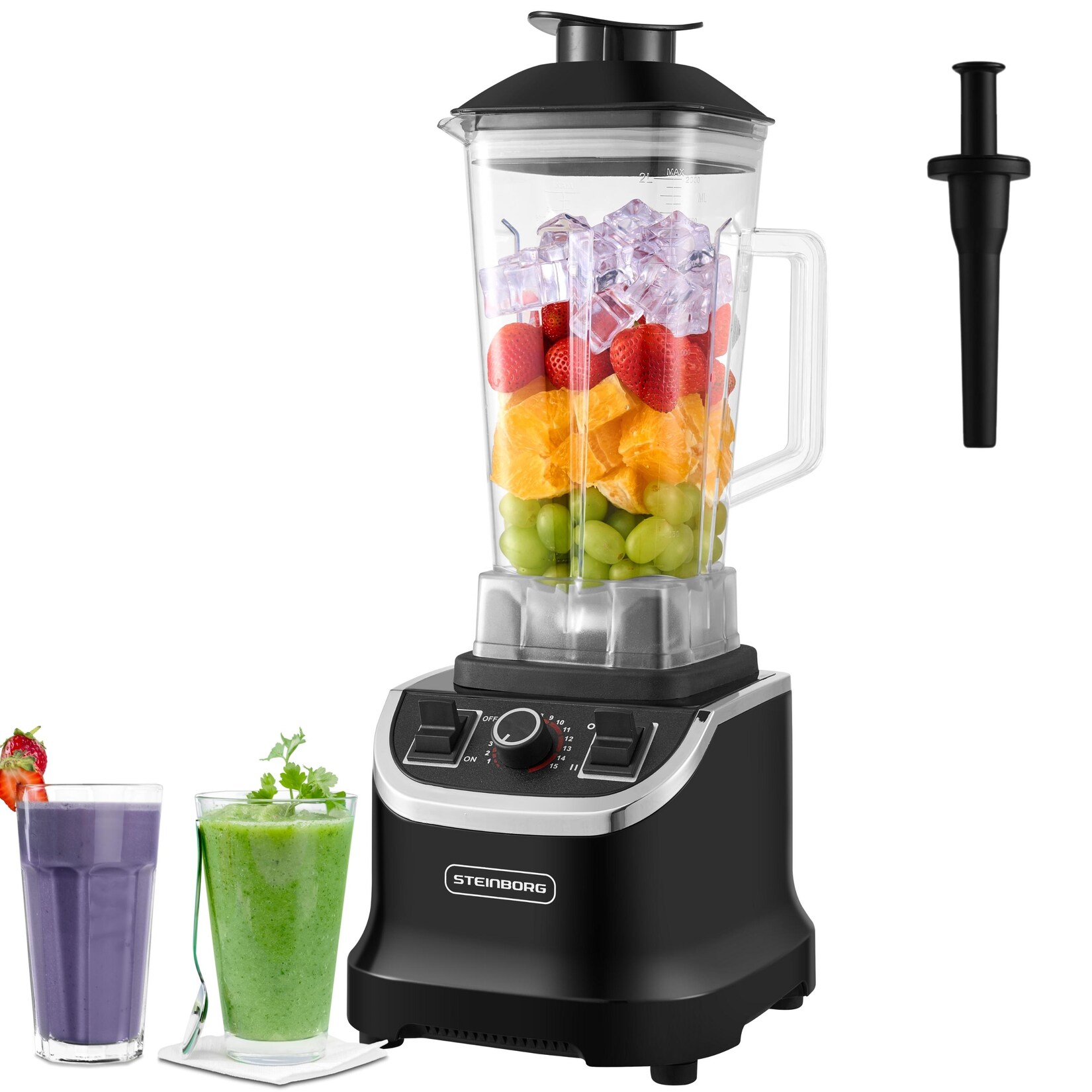 Hochleistungsmixer BPA-frei 15 Stufen+Pulsfunktion  1500W