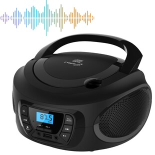 Cyberlux Tragbarer CD-Player Kinder Radio CD/MP3 USB Boombox schwarz 