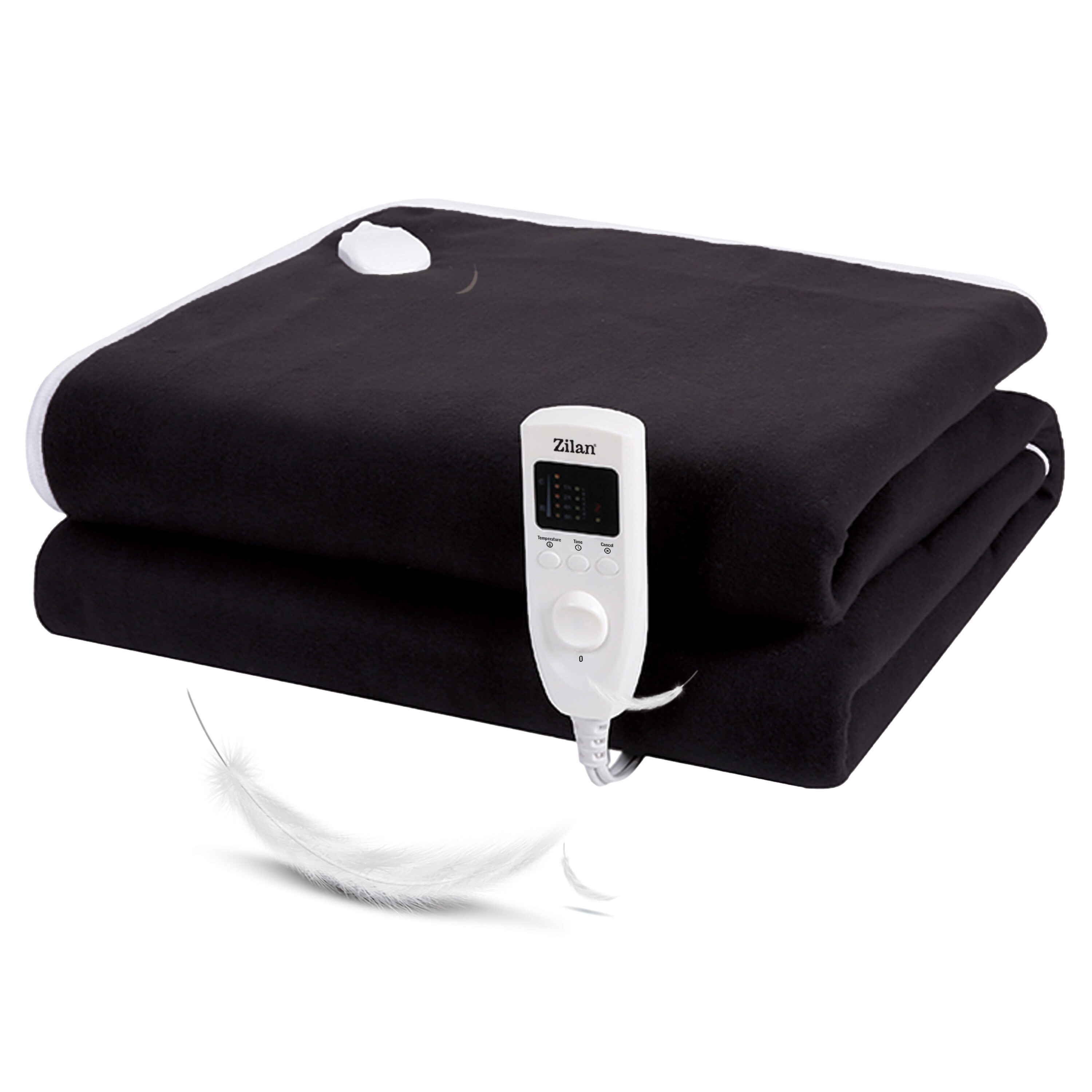 Zilan Elektrische Heizdecke mit Timer W&auml;rmedecke 150x80cm schwarz 