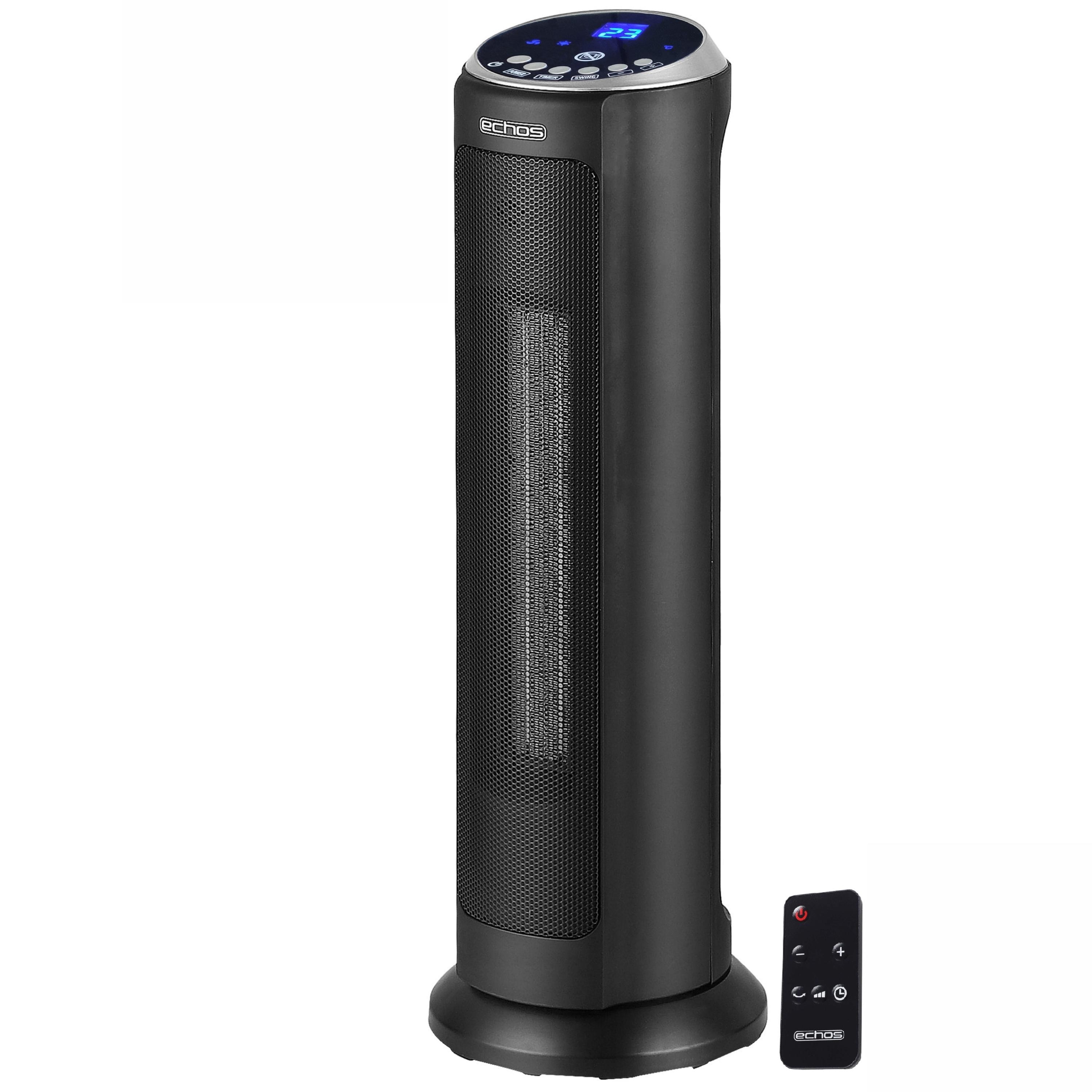 Echos Keramik Heizl&uuml;fter mit Fernbedienung Timer Oszillierend 2000W 