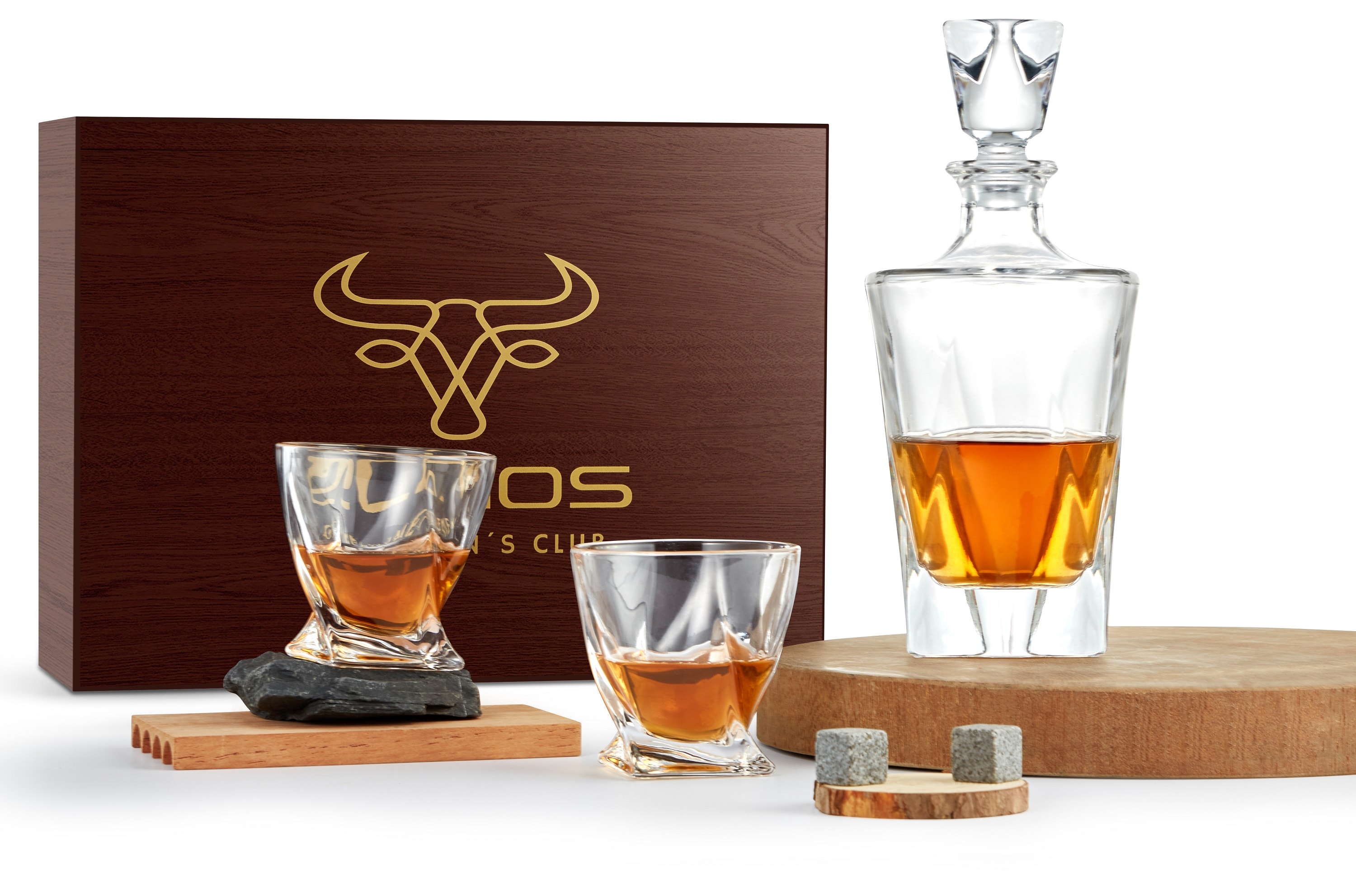 Echos Whiskyset Geschenkset Whiskygl&auml;ser 7-Teiliges Whiskeyset 