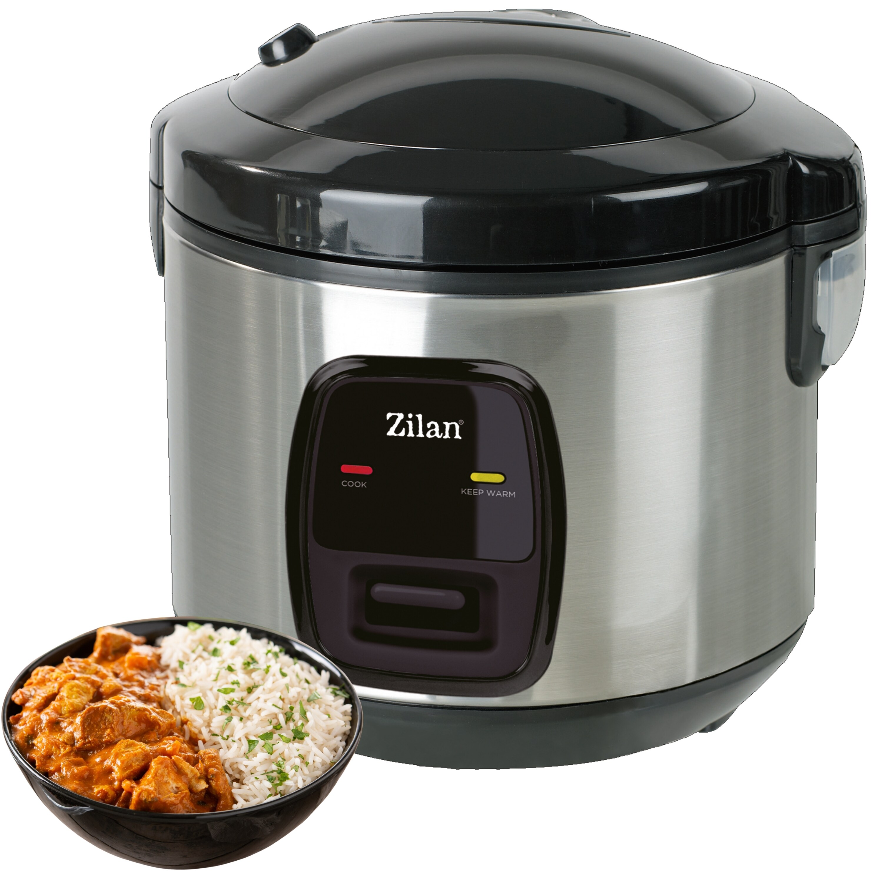 Zilan Reiskocher 500W 1.5L Warmhalte- und Abschaltfunktion Edelstahl 