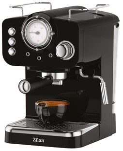 Zilan Espressomaschine mit Milchaufschäumer Siebträgermaschine 15 bar 1.25L schwarz 