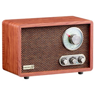 Cyberlux Bluetooth Retro-Radio mit USB/SD-Karten Slot AM/FM Radio 