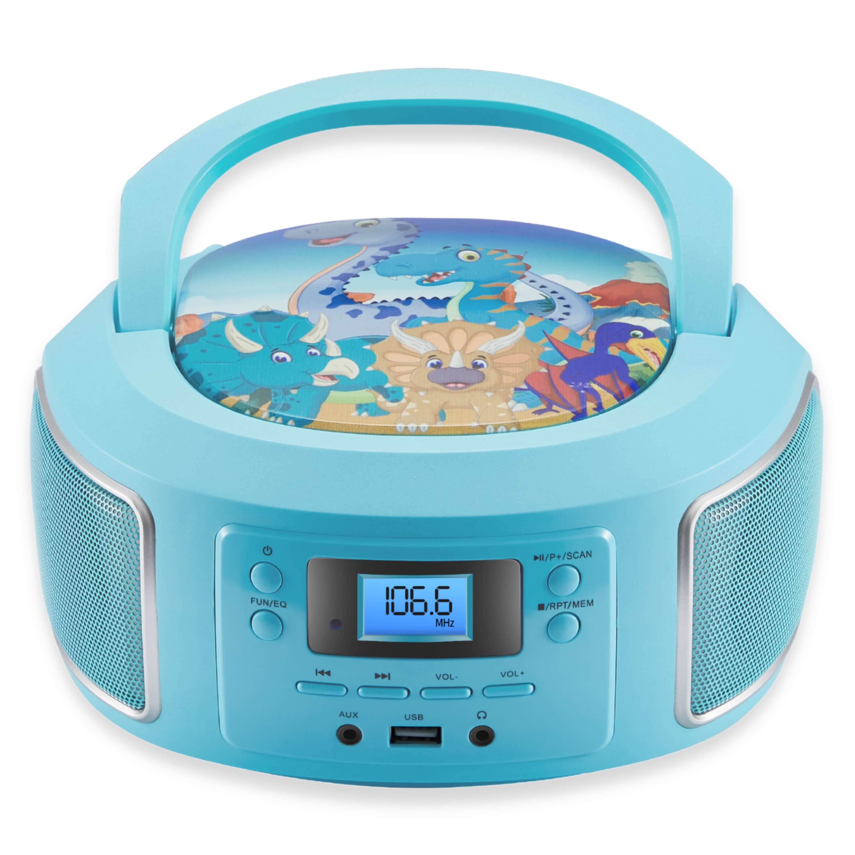 Cyberlux tragbarer Kinder CD-Player CD/MP3 USB Kinder Radio gr&uuml;n 