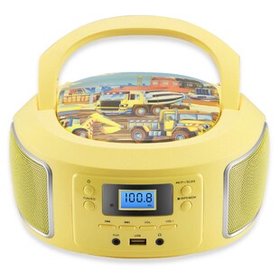 Cyberlux tragbarer Kinder CD-Player CD/MP3 USB Kinder Radio gelb 