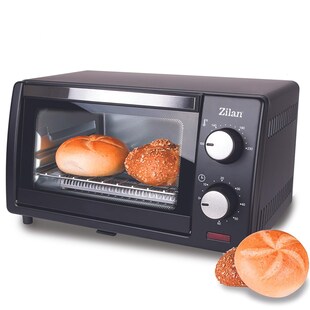 Zilan Minibackofen 9L Kleiner Backofen Mini Oven 100-230°C 800W 