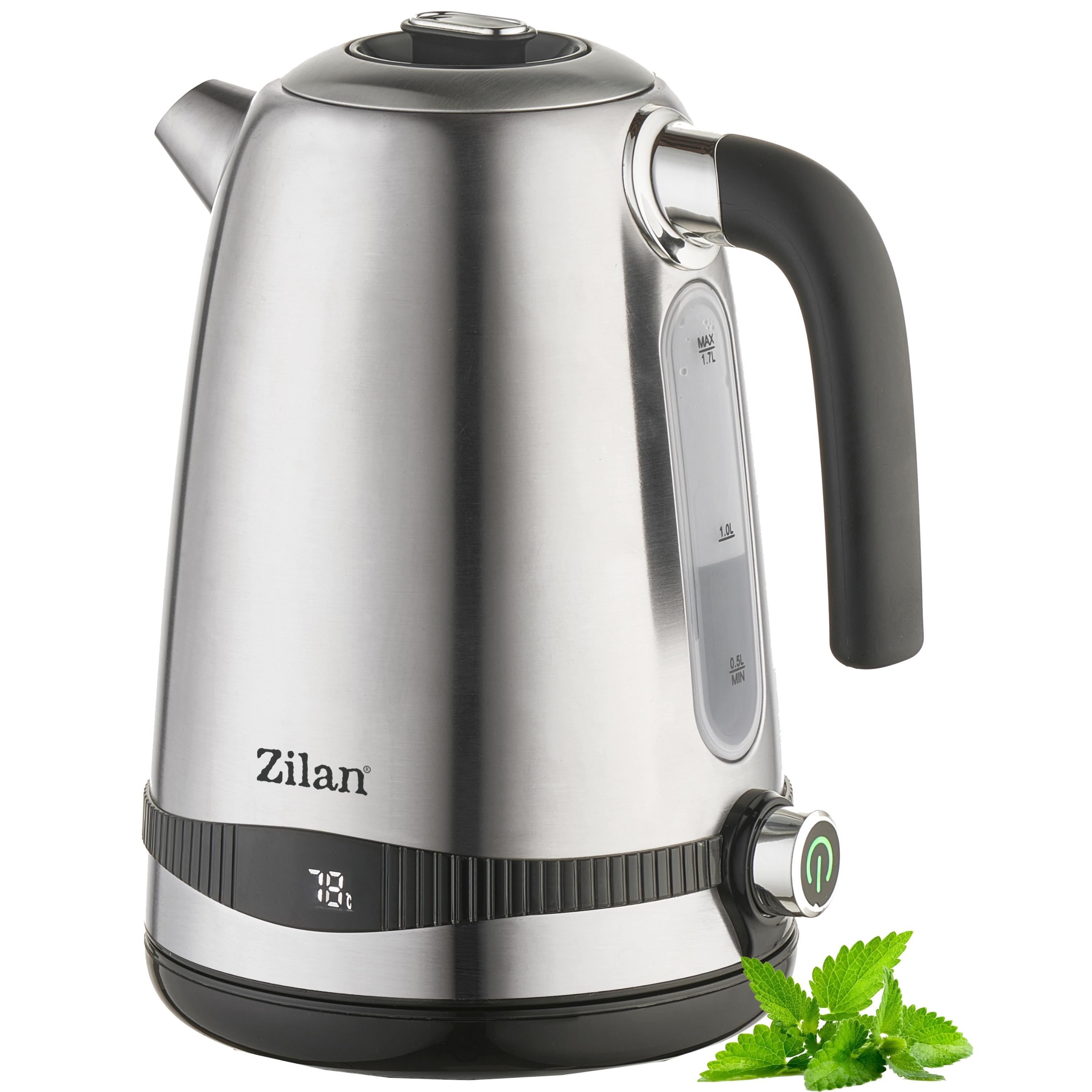 Zilan Edelstahl Wasserkocher 1.7L mit Temperatureinstellung 2200W 