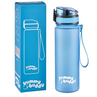 yummy buddy Kinder Trinkflasche 500ml Klick-Verschluss BPA-Frei Blau 