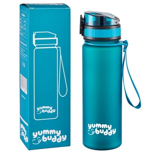 yummy buddy Kinder Trinkflasche 500ml Klick-Verschluss BPA-Frei Petrol 