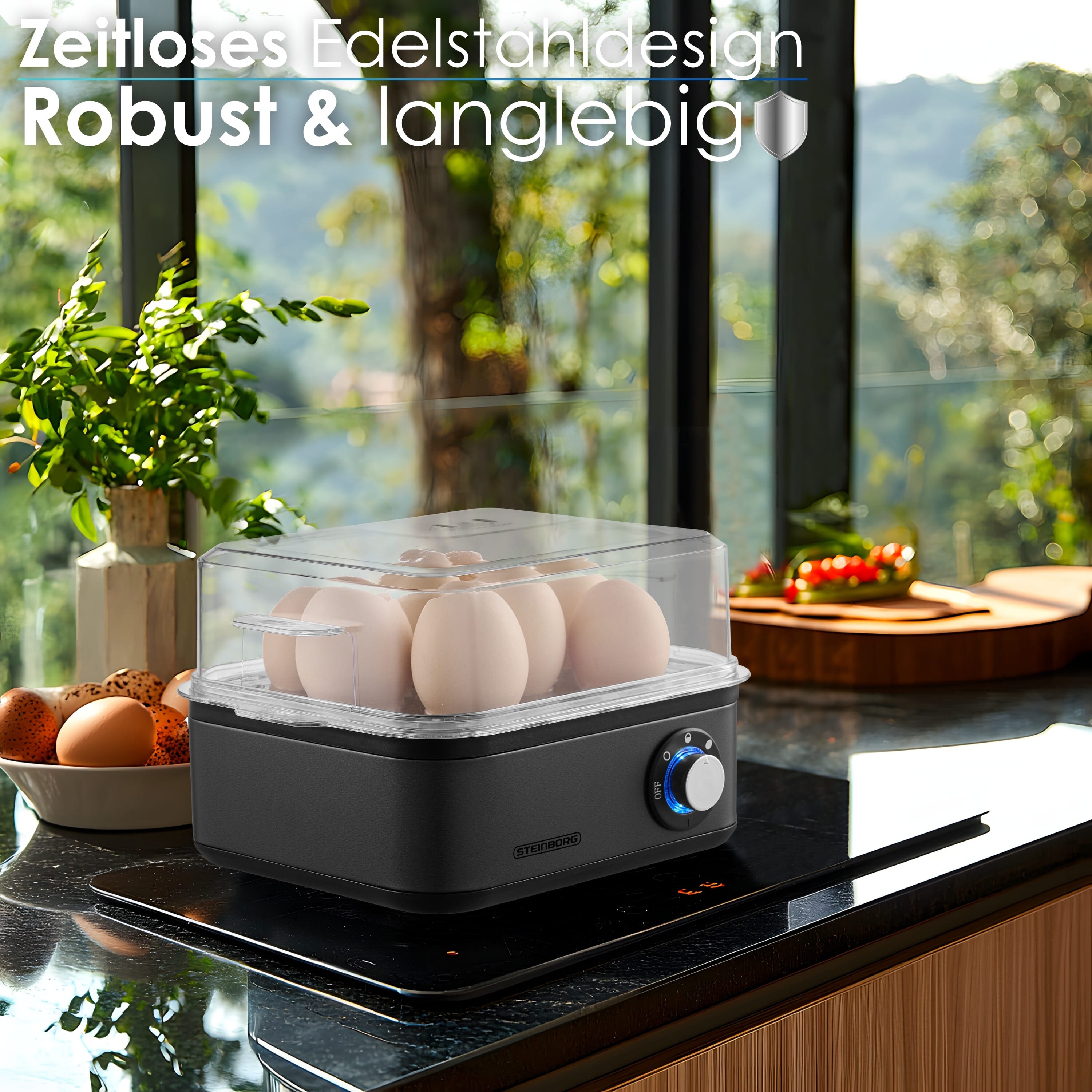 Steinborg Eierkocher Edelstahl für bis zu 8 Eier 500 W bei Marktkauf online bestellen