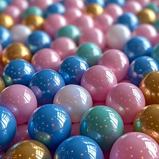 Ecosa Bällebad Bälle Spielbälle Metallic 100 Stk 