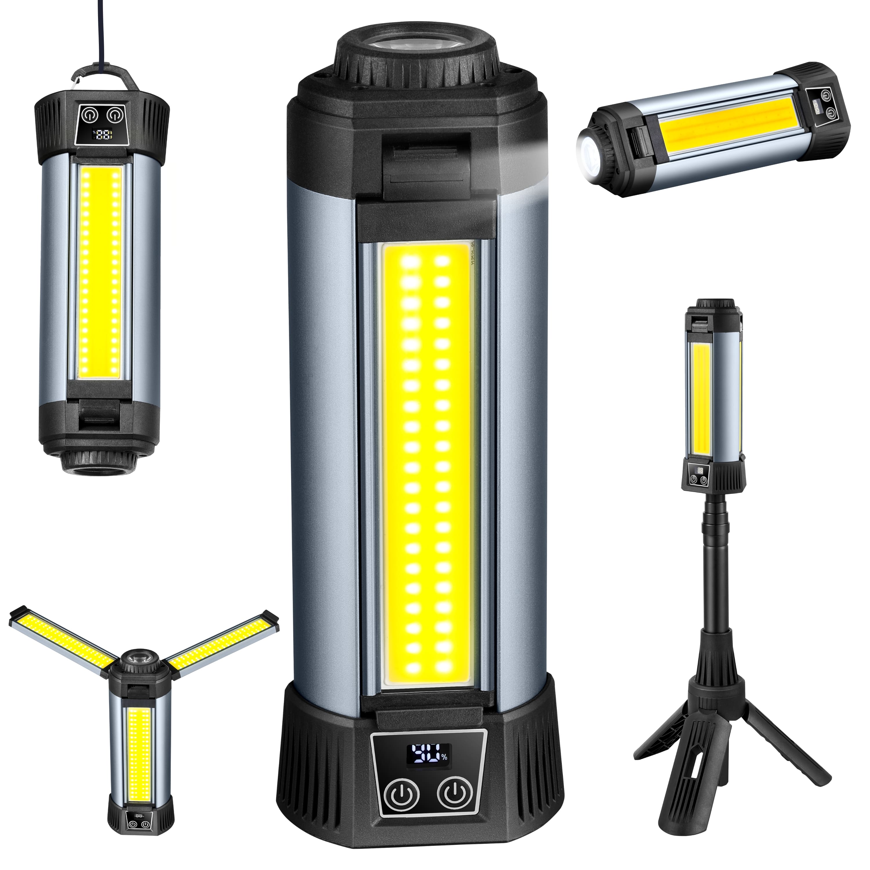 Steinborg 12in1 Multifunktionsleuchte LED-Campingleuchte 2000 Lumen 6000mAh 