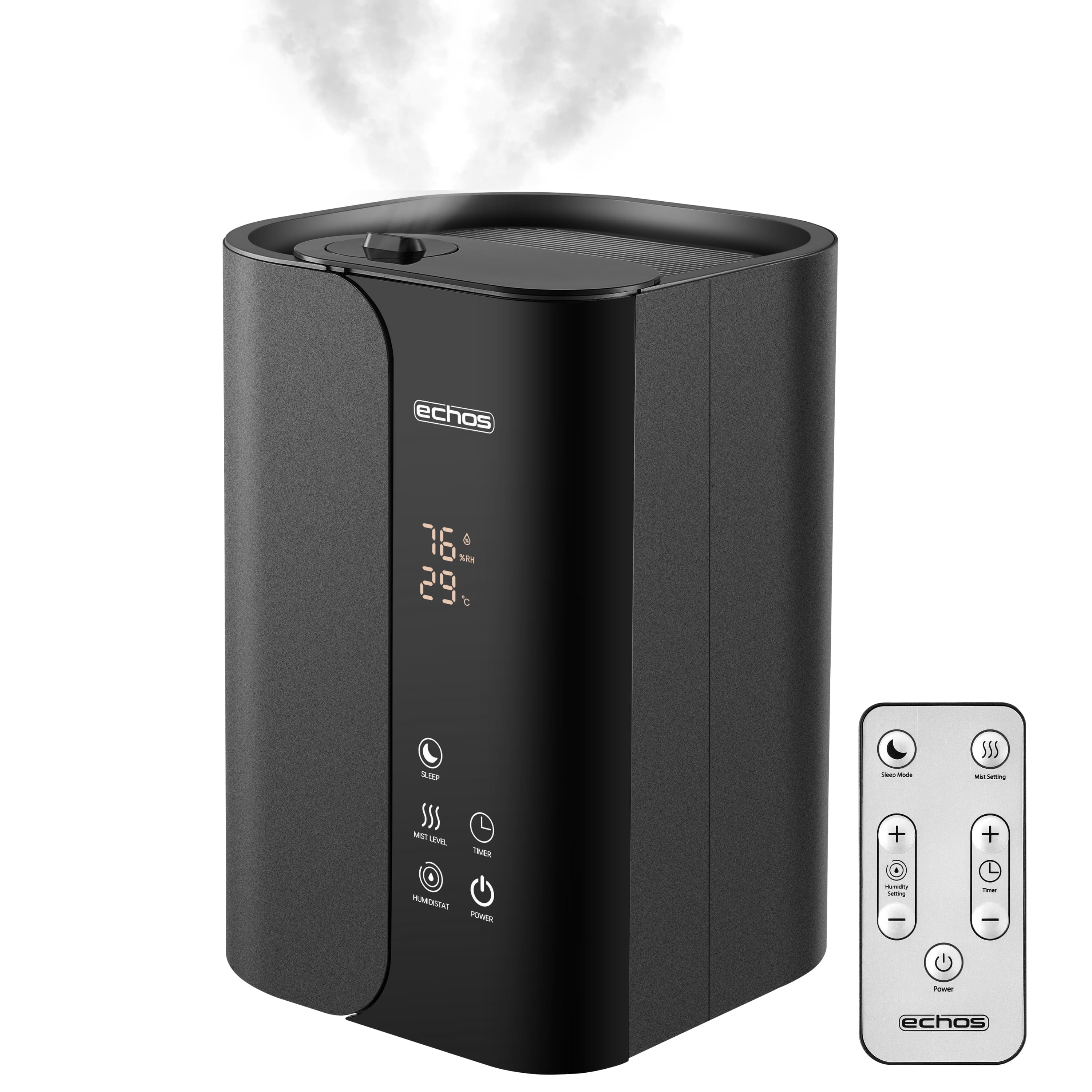 Echos Ultraschall Luftbefeuchter 5 Liter Fernbedienung  LED-Touch-Display 