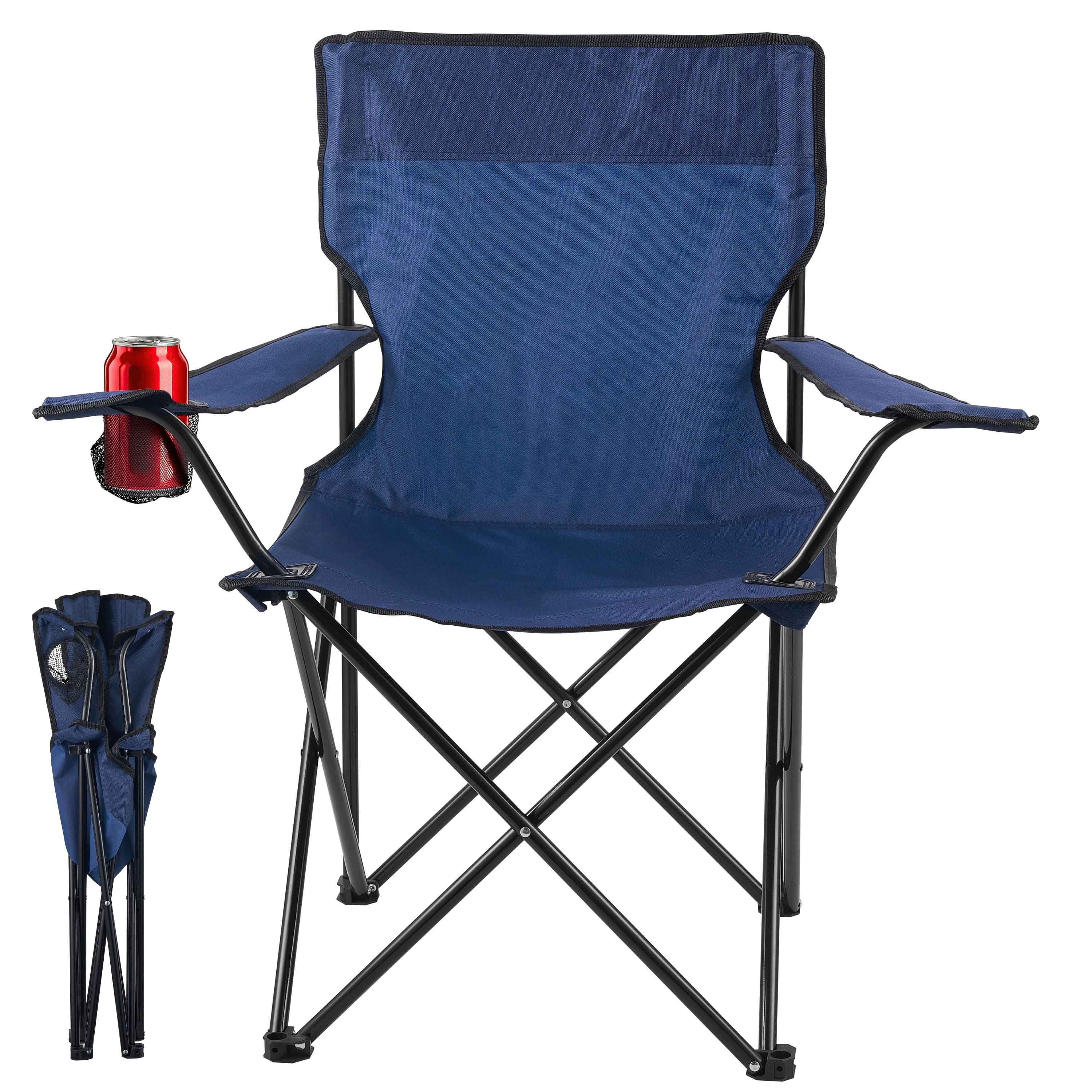 Ecosa Campingstuhl Blau Klappstuhl Faltbar &ndash; Robuster Outdoor Stuhl mit Tragetasche 