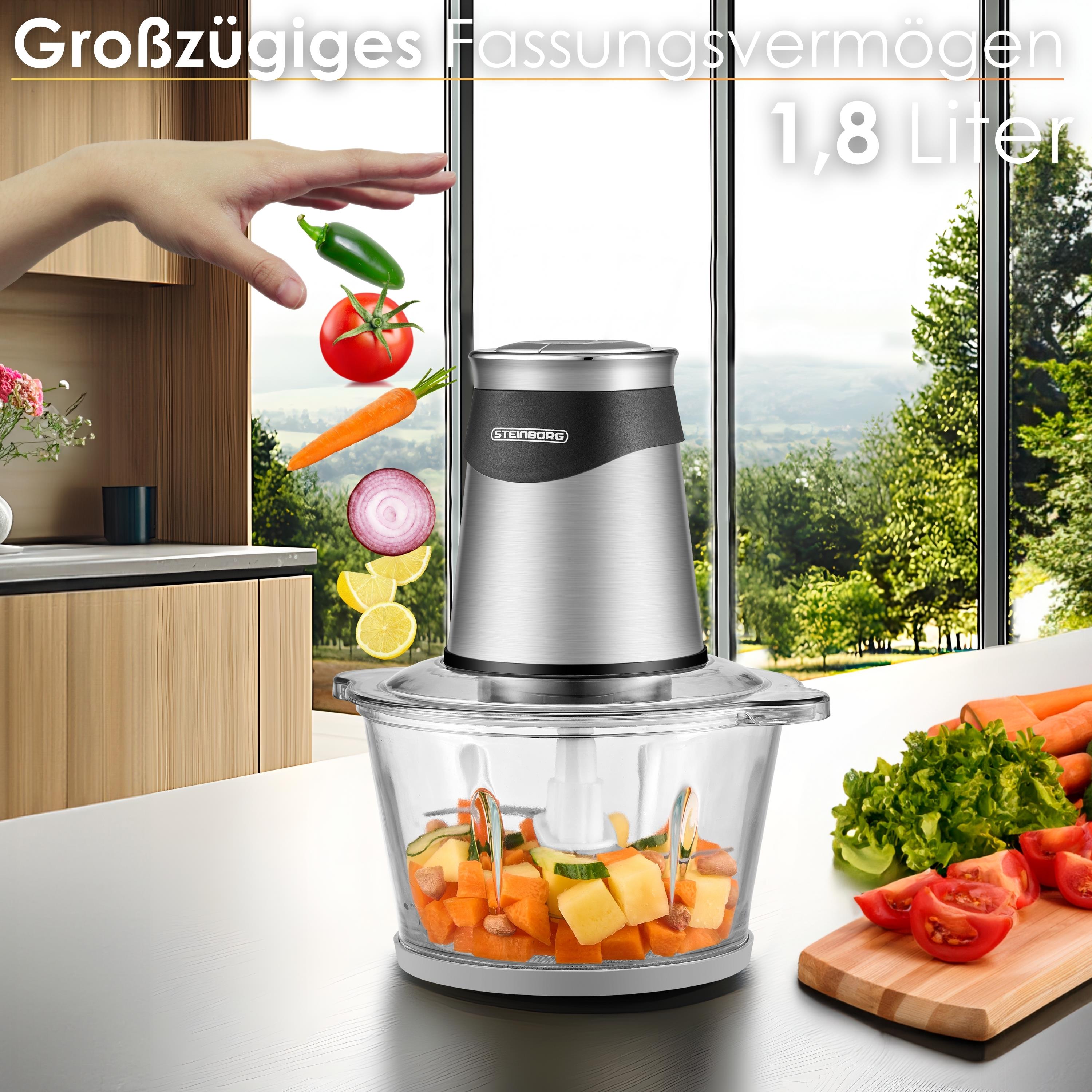 Steinborg Zerkleinerer elektrisch 500W 1,8L mit Glasbehälter bei Marktkauf online bestellen