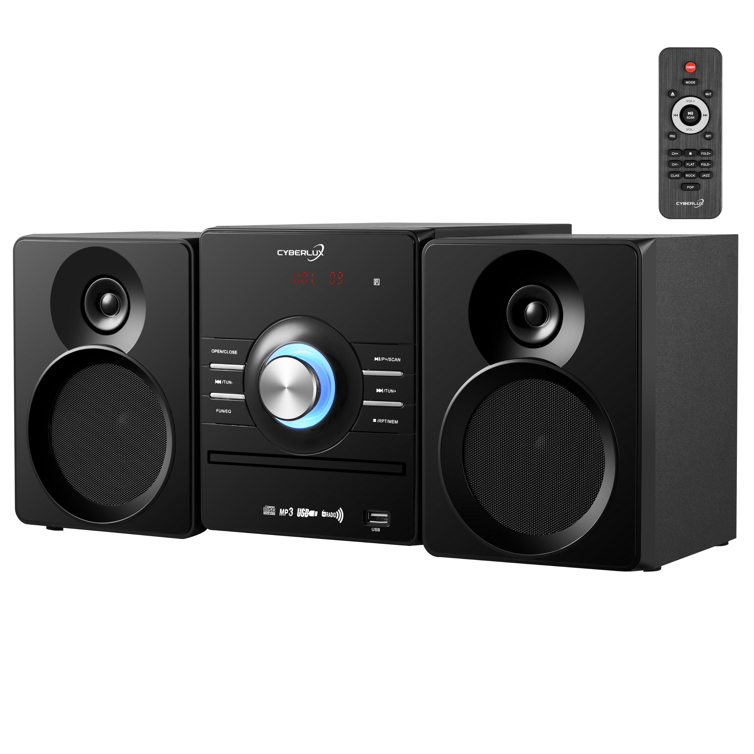 Cyberlux Kompaktanlage mit CD Player Bluetooth USB AUX In CD/MP3 FM Radio 