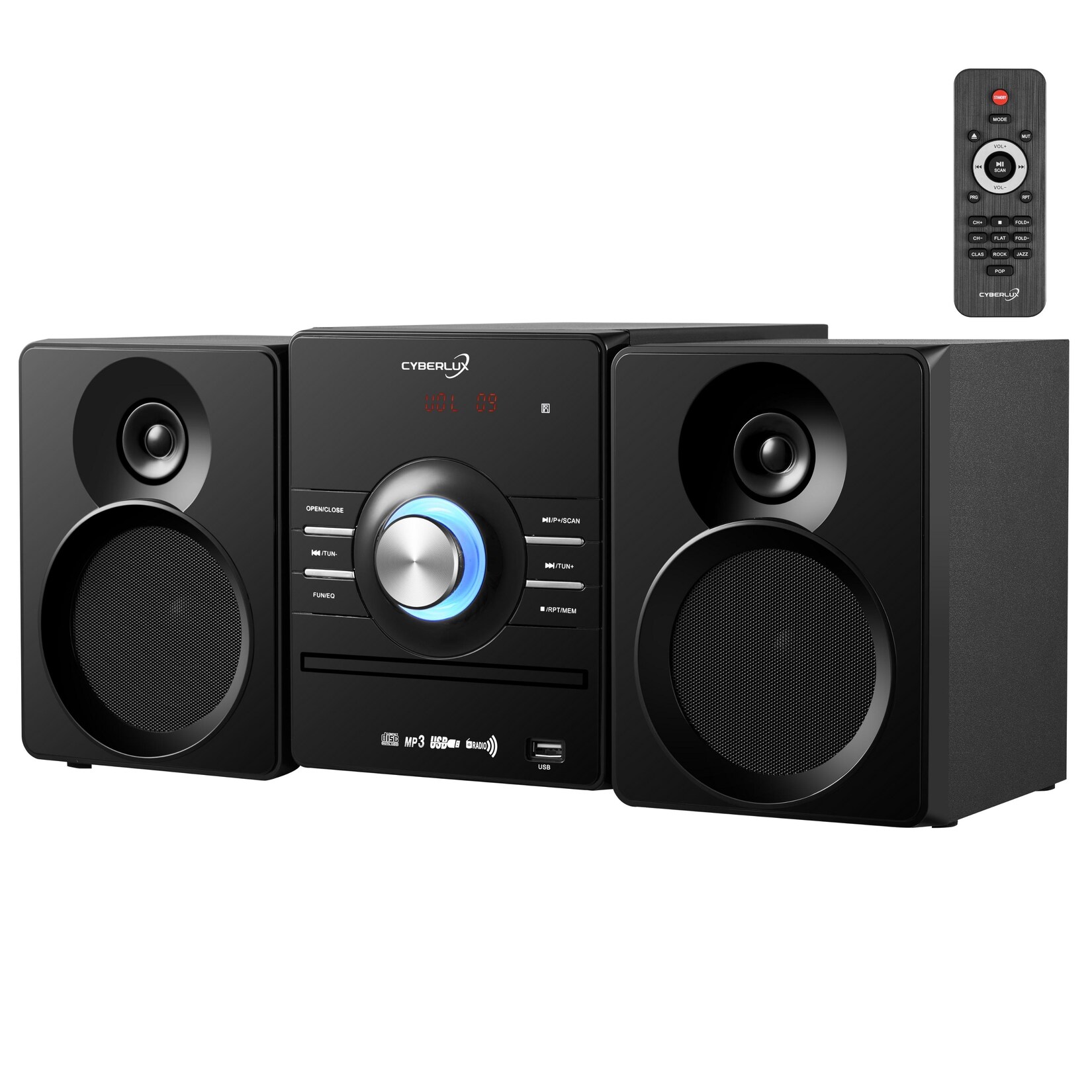 Cyberlux Kompaktanlage mit CD Player Bluetooth USB AUX In CD/MP3 FM Radio