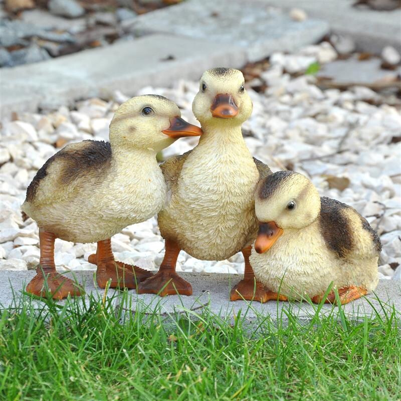 Dazikemo Dekofigur Gartenfigur Entenküken