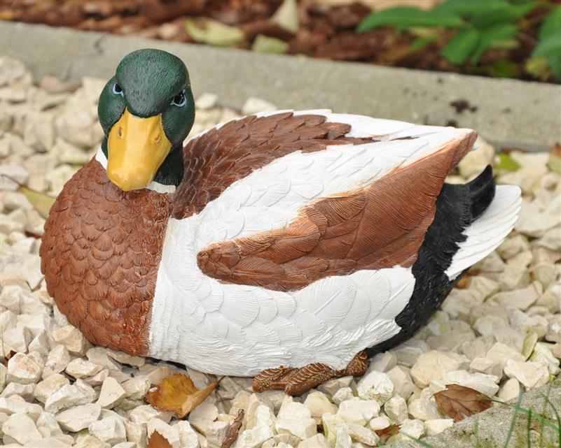 Dazikemo Dekofigur Gartenfigur Ente 22 x 14 x 14,5 cm 