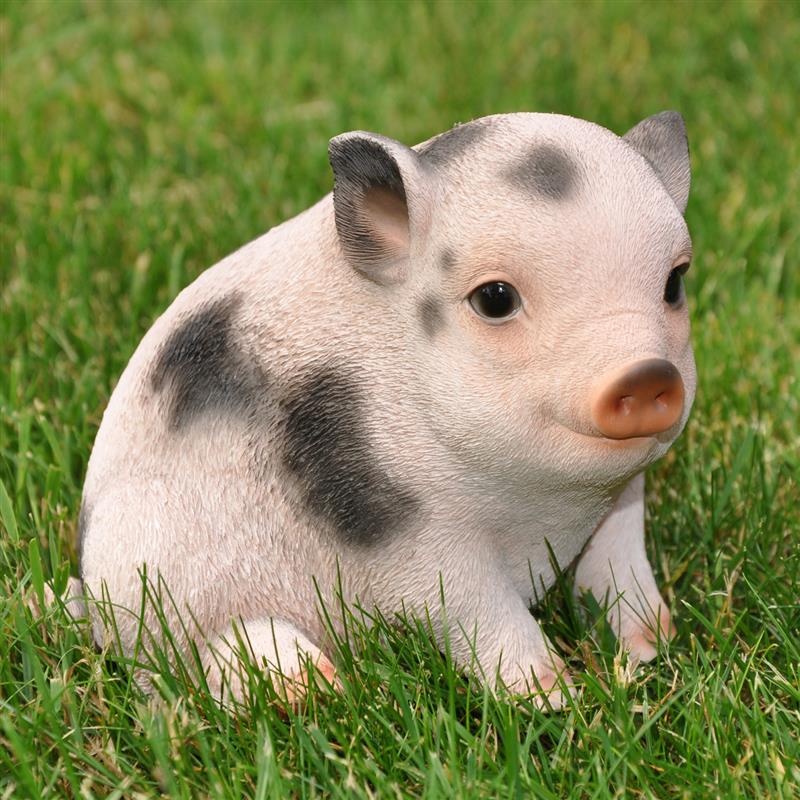 Dazikemo Dekofigur Gartenfigur Schwein / Ferkel 