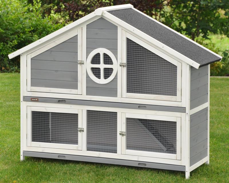 Nanook Hasenstall XL Momo grau 144 x 57 x 110 cm 