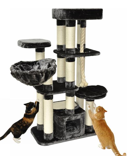 Dazikemo Kratzbaum Memphis grau 157 x 85 x 50 cm 