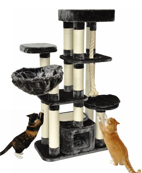 Dazikemo Kratzbaum Memphis grau 157 x 85 x 50 cm