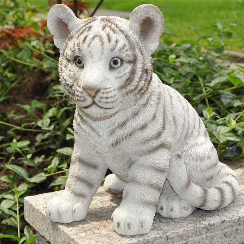 Dazikemo Dekofigur Gartenfigur wei&szlig;er Tiger 