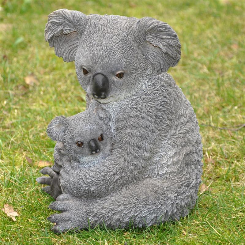 Dazikemo Gartenfigur Mutter & Baby Koalab&auml;r 