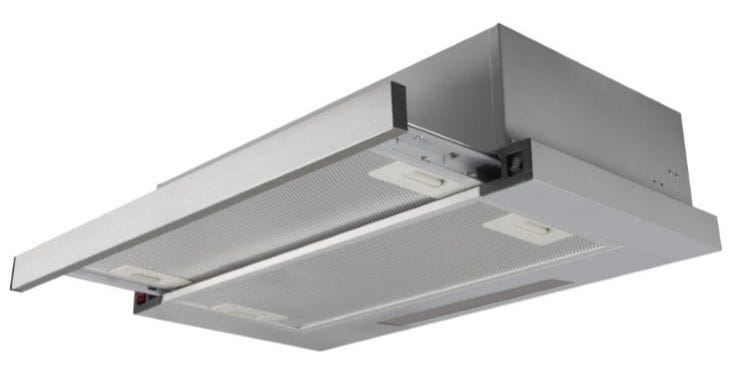 PKM Flachschirmhaube KHU-60EB 60cm Dunstabzugshaube ausziehbar Edelstahlblende 