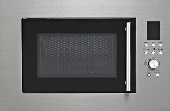 PKM Einbaumikrowelle MW900-23G-IN - 900 Watt, Edelstahl, 23 Liter, Grill 