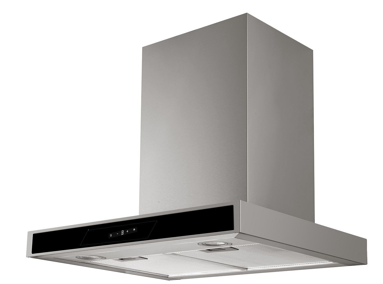 PKM Kaminabzugshaube 8060G Z - 60cm, Touch-Control, Edelstahl, Glasfront schwarz 