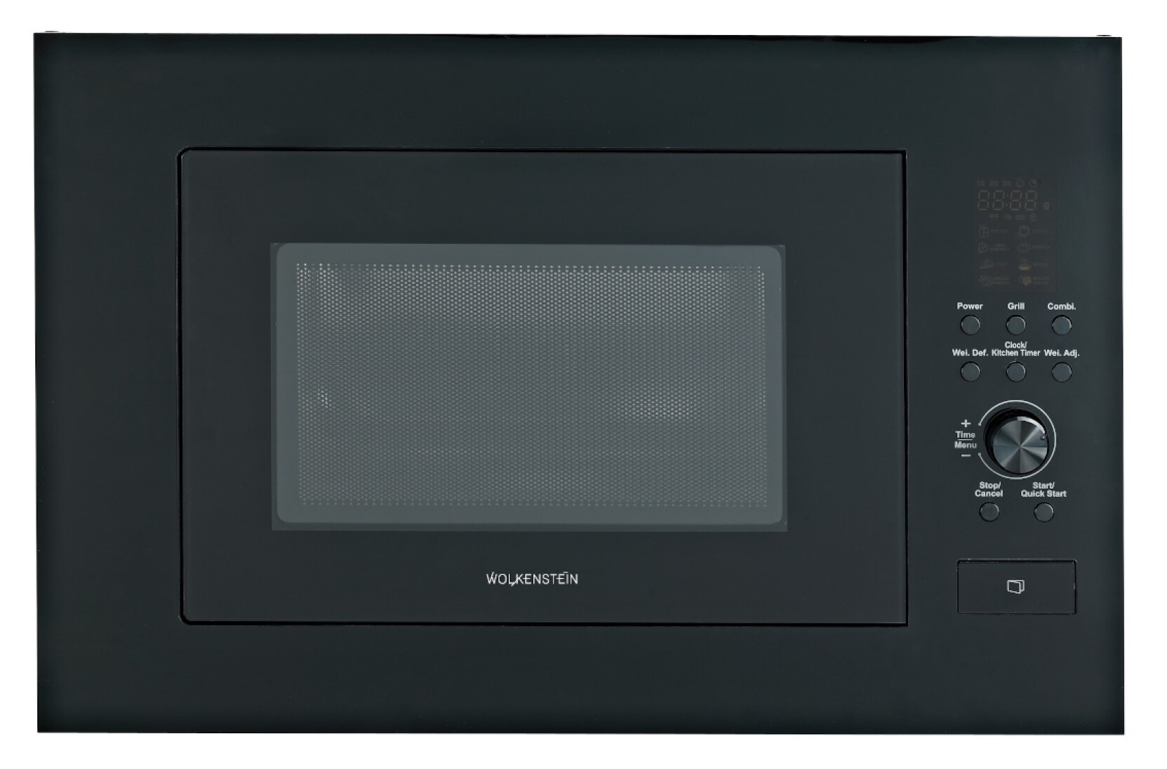 Wolkenstein Einbaumikrowelle WMW900-25GB EB - schwarz 900W Grill 1000W 