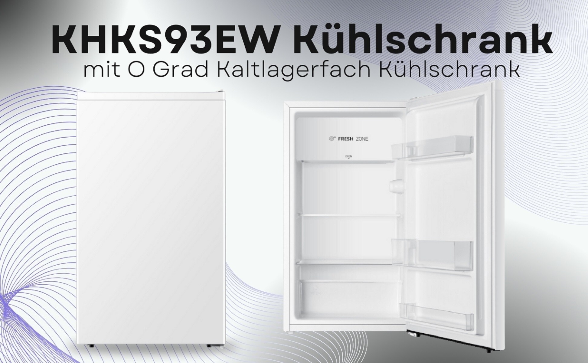 PKM K&uuml;hlschrank KHKS93EW - wei&szlig;, 94L, Freistehend, mit Kaltlagerfach, 84 cm 