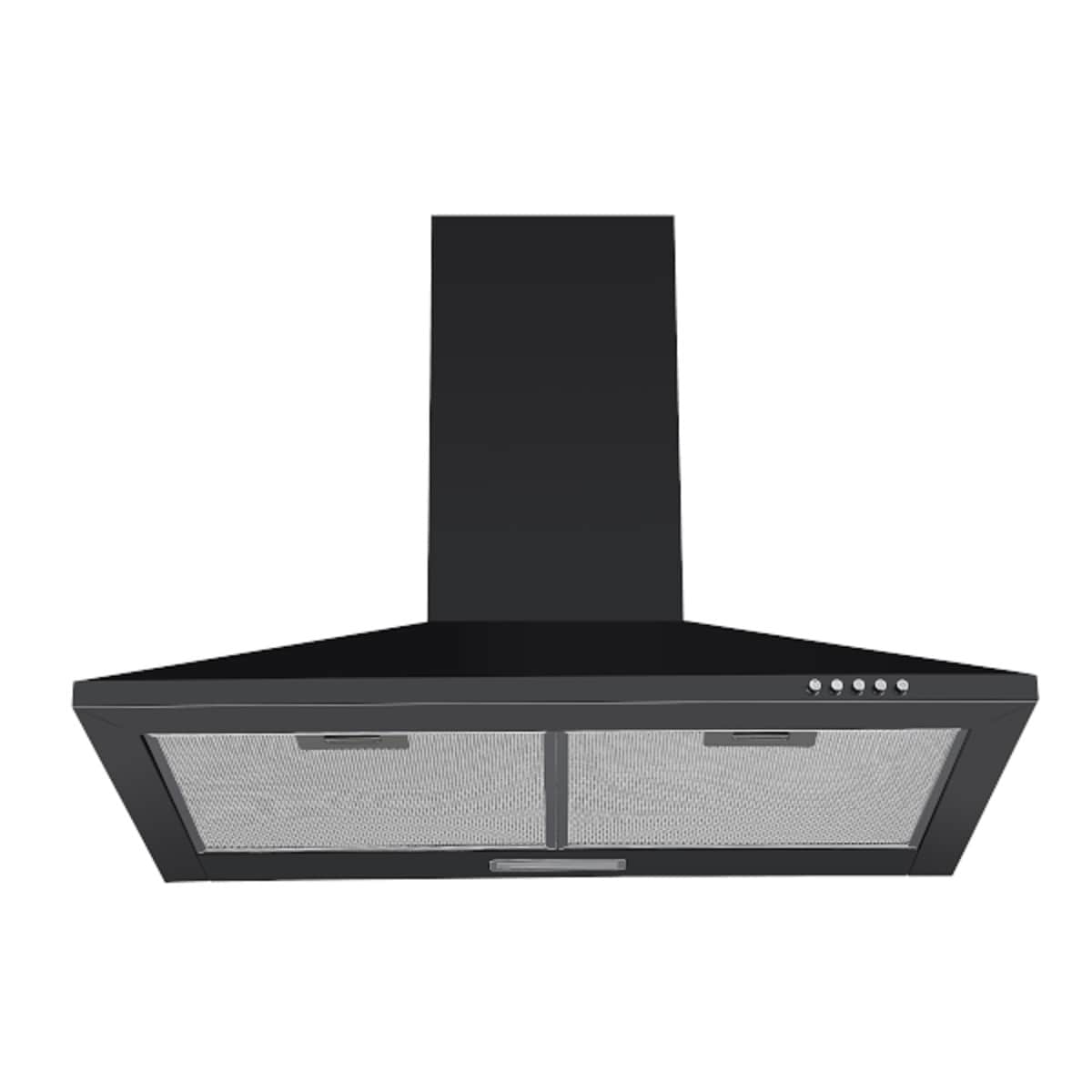 PKM Kaminabzugshaube 6091BH - 60cm, schwarz, LED, Wandesse, Dunstabzugshaube 