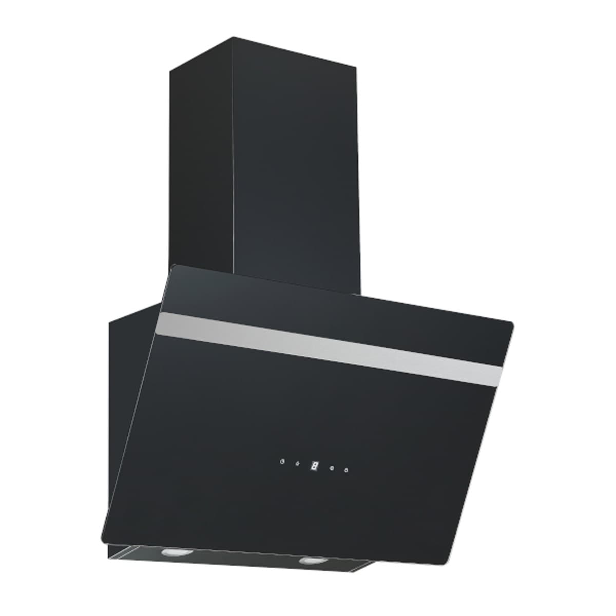 PKM Kopffreihaube S20-60ABTH - 60cm, schwarz, Touch-Control, LED, Schr&auml;ghaube 