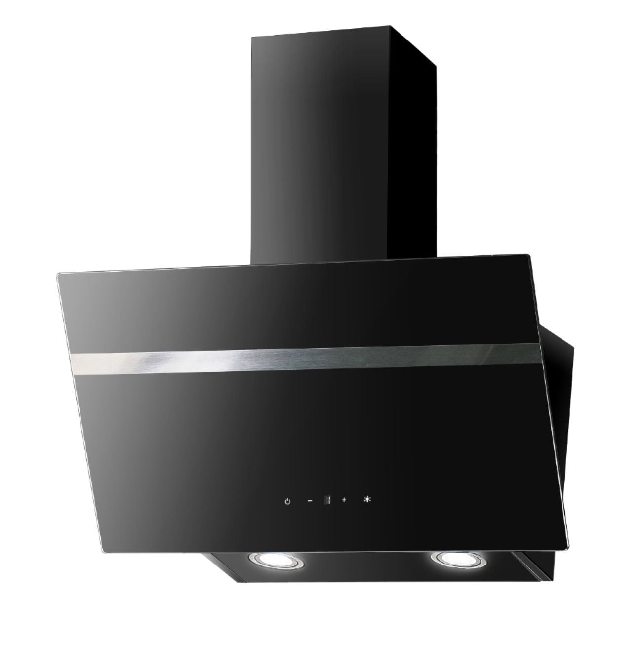 PKM Kopffreihaube S20-90ABTH - 90cm, schwarz, Glas, Touch-Control, Schr&auml;ghaube 