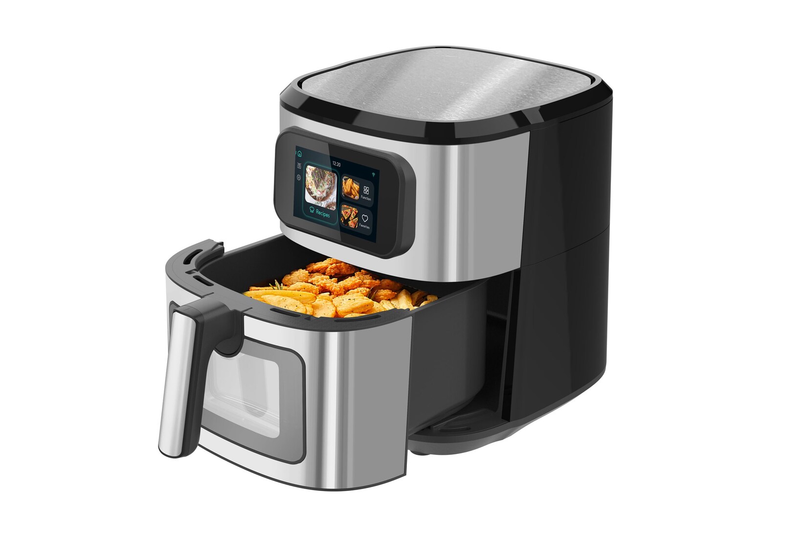 Smart Airfryer  mit App, Waage & Auto-Kochzeit, TFT Touch (EN/ES)