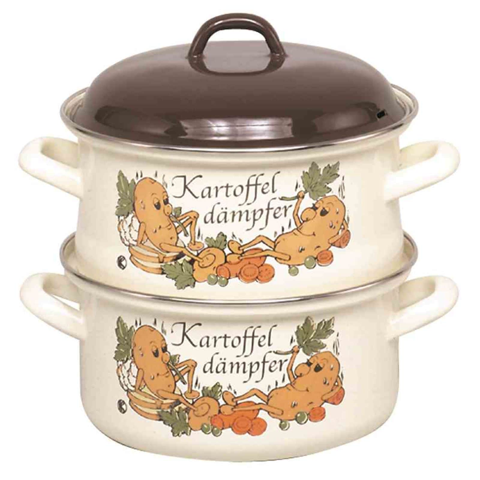 KR&Uuml;GER Kartoffeld&auml;mpfer/Bio-D&uuml;nster emailliert &Oslash; 20 cm 
