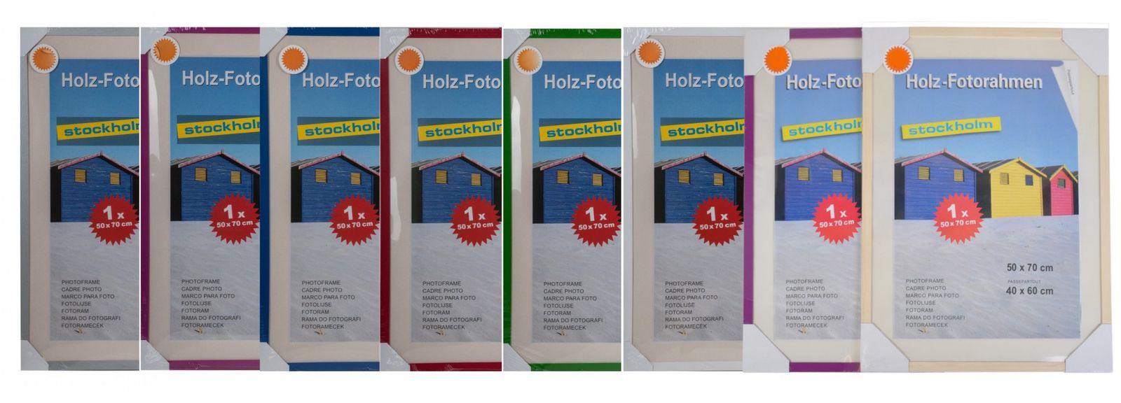 BURI Holz Fotorahmen Bilderrahmen 50x70cm Fotogalerie Bildergalerie 