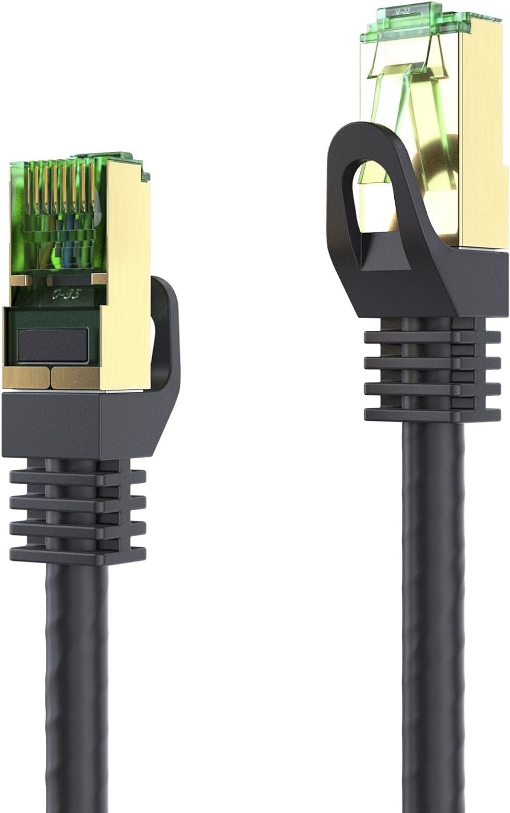 BURI LAN Kabel 10m CAT 7 Netzwerkkabel Rohkabel Ethernet Kabel RJ45 schwarz 