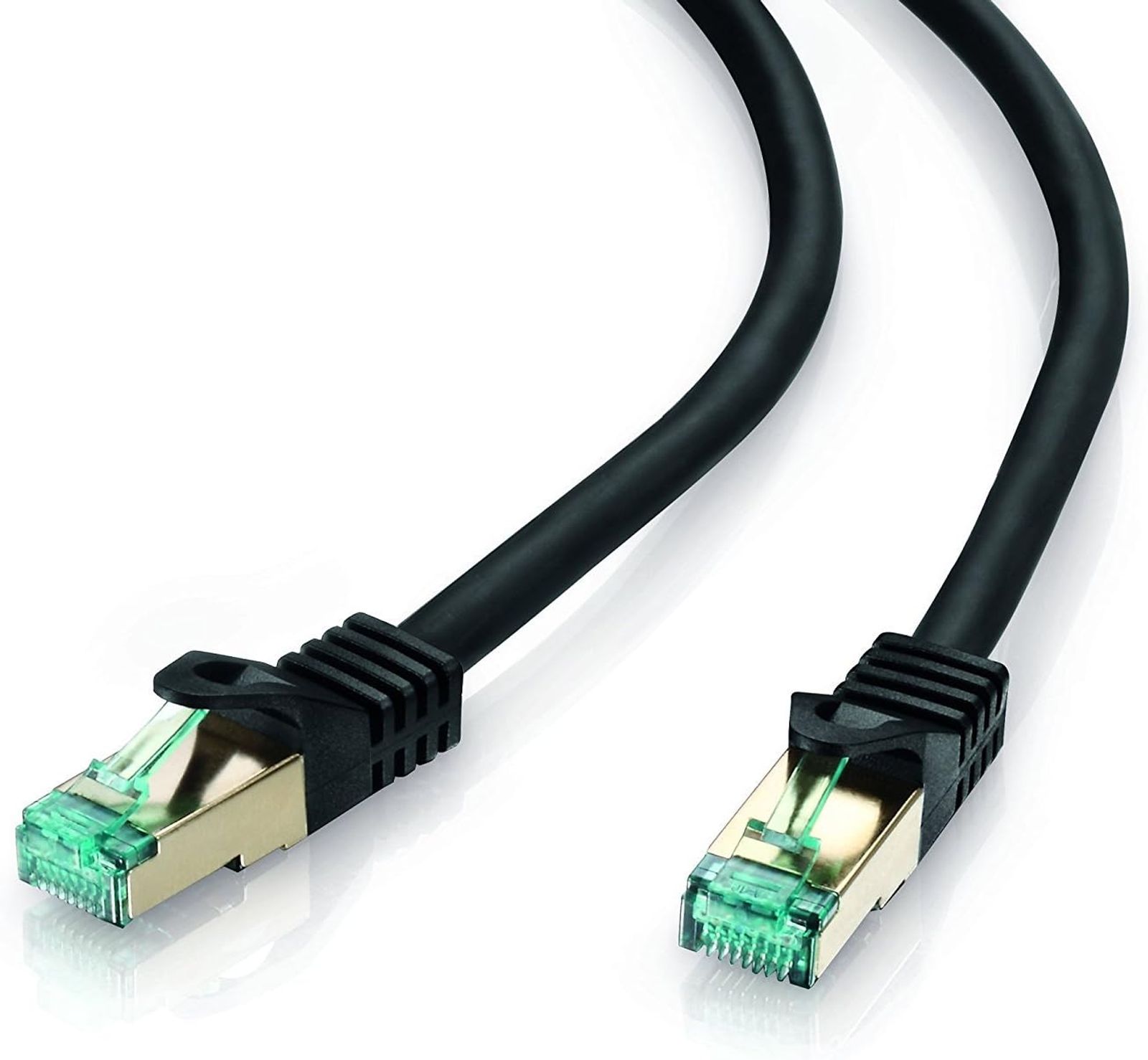adaptare LAN Kabel 10m CAT 7 Netzwerkkabel Rohkabel Ethernet Kabel RJ45 schwarz 
