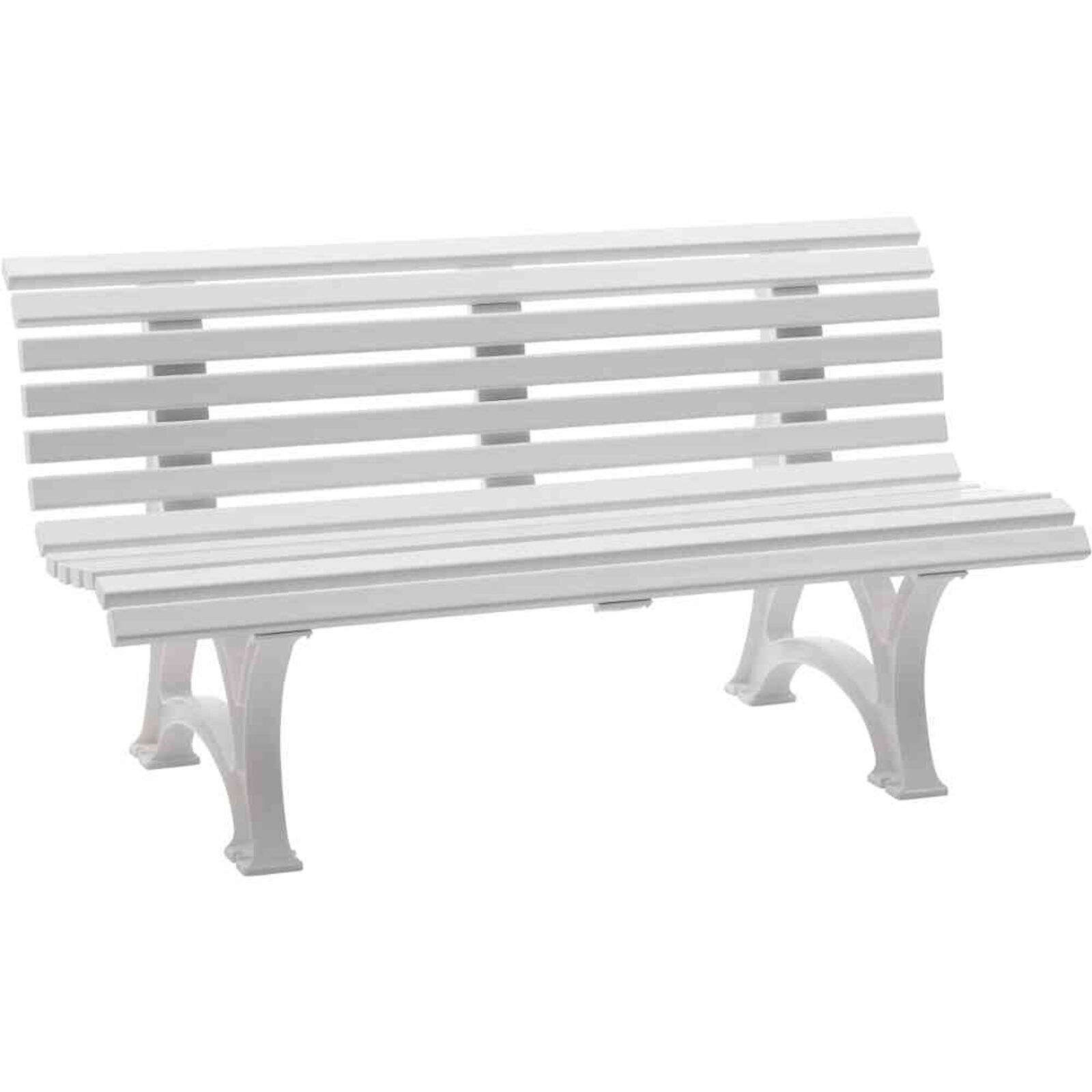 Bank Helgoland, 150 cm, weiß Kunststoff weiß