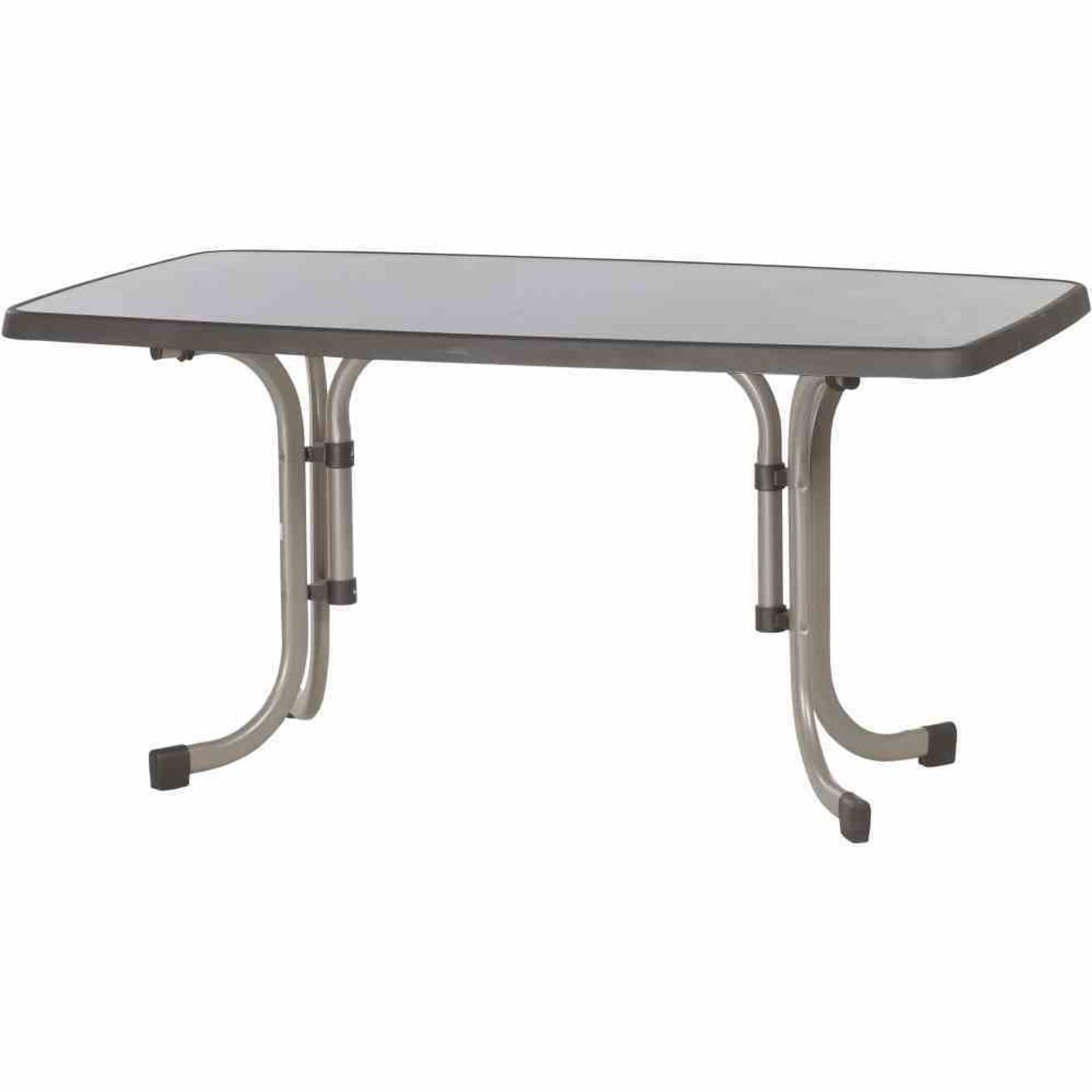 SIEGER Boulevard-Klapptisch, 150x90x72 cm, chamapgner Stahrohrgestell, Mecali 