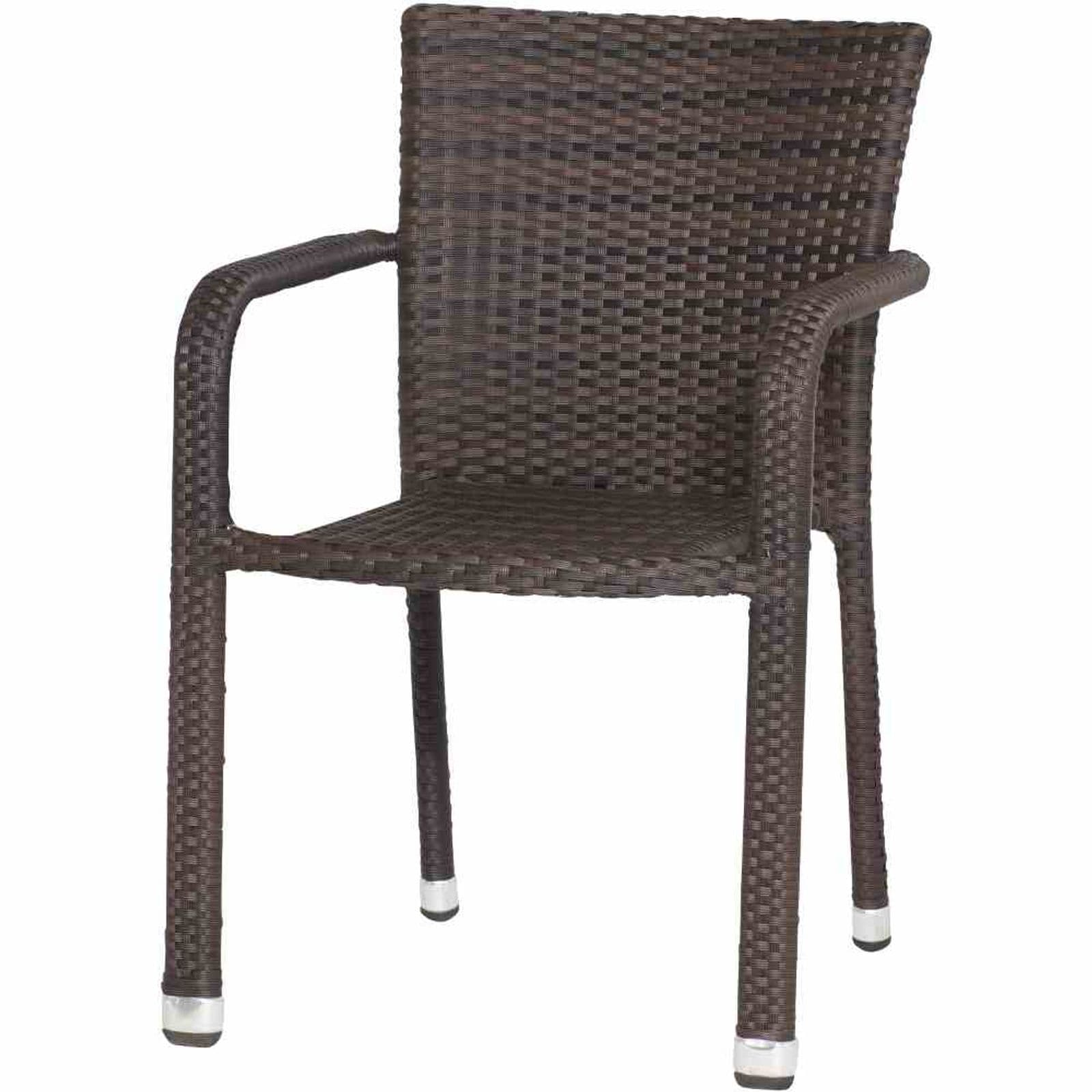 Siena Garden Minas Stapelsessel Gestell Aluminium schwarz, Fl&auml;che Gardino&reg;-Geflecht 