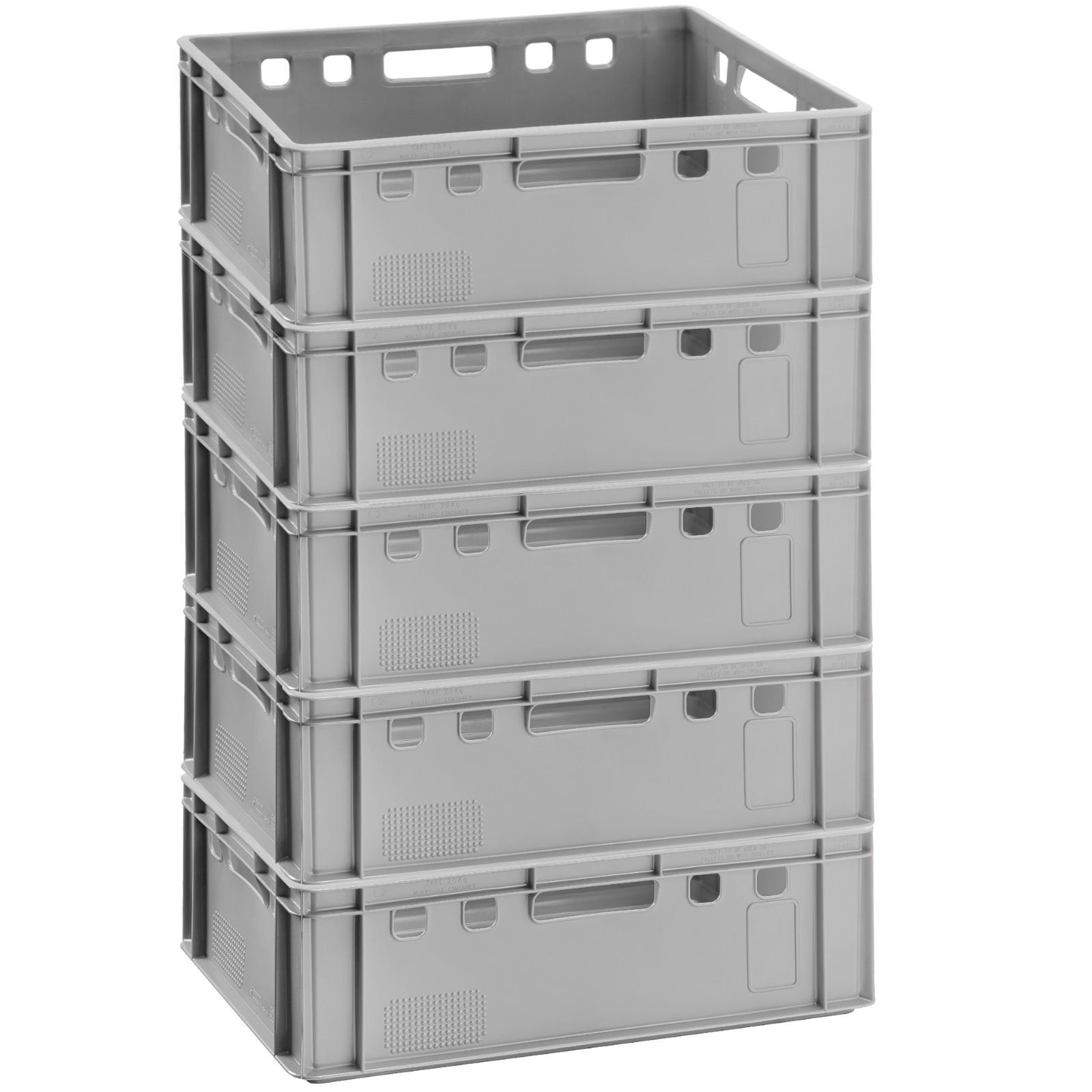 BURI 5x Fleischkiste E2 Metzgerkiste 60x40 Fleischerkiste Stapel- Eurokiste 