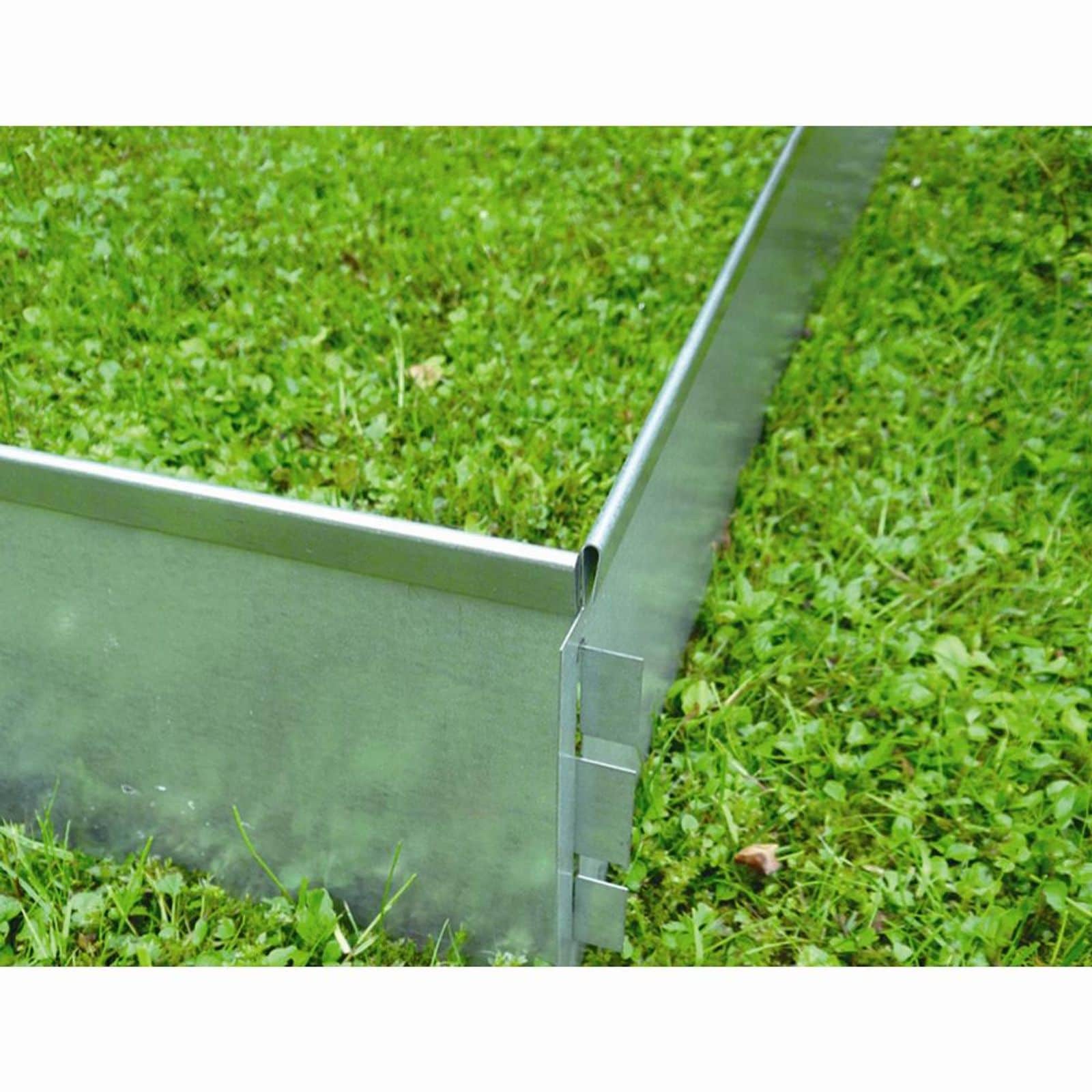 DeuFa Fallen-Produktions- und Vertriebs GmbH Rasenkante verzinkt, Ma&szlig;e: 100x15cm aus biegsamen Metallblech 
