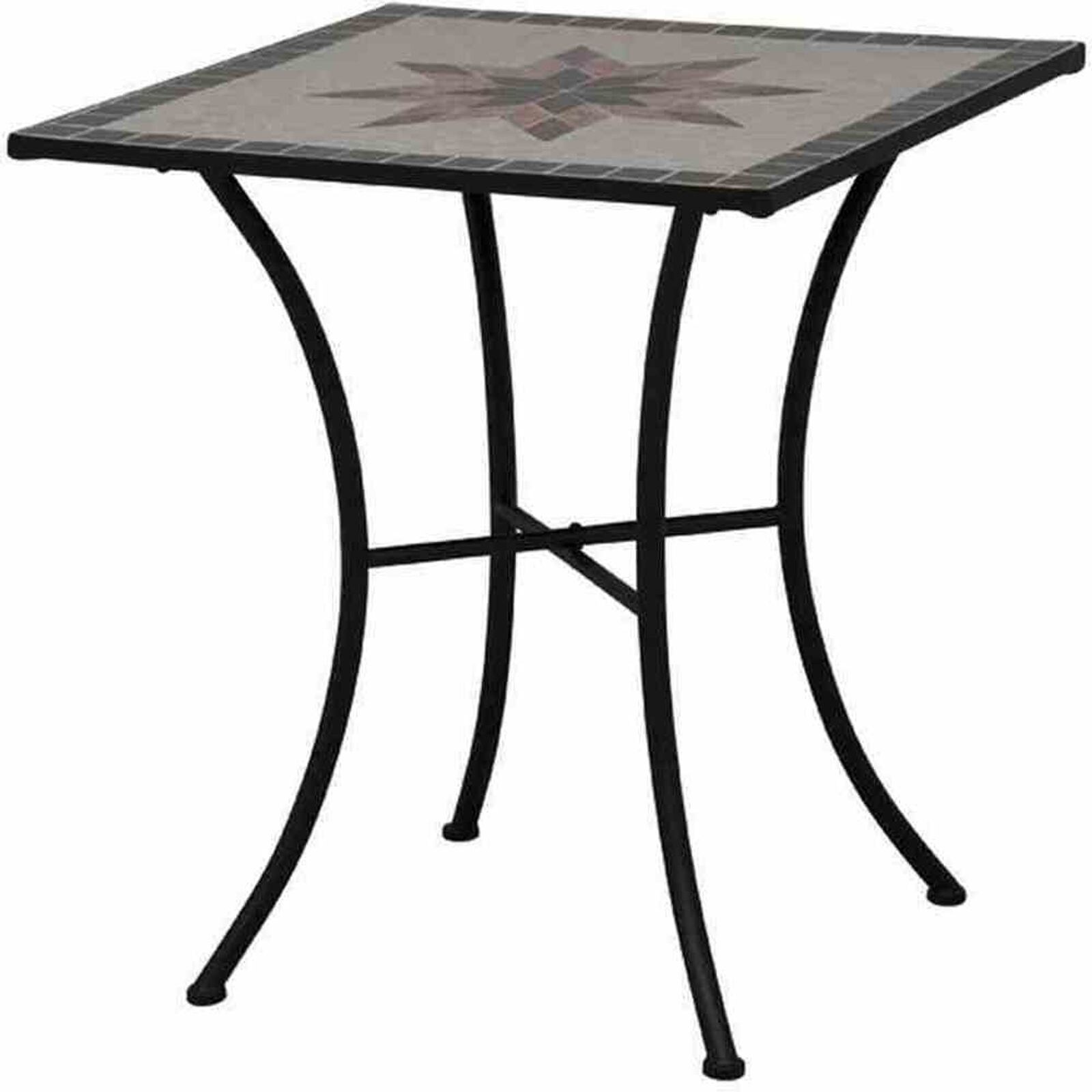 Siena Garden Stella Tisch 64x64x71cm Gestell Stahl matt-schwarz Tischplatte Keramik